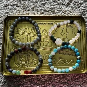 Elegant Multicolor Beaded Bracelet Set